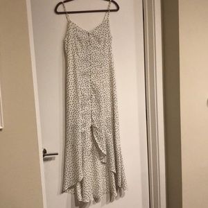 High low polka dot maxi dress
